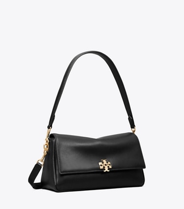 Tory Burch designer shoulder bags Small Charlie Shoulder Bag in Black angle