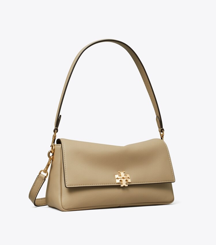 Tory Burch designer sacs porté épaule Small Charlie Shoulder Bag in Soft Cement angle