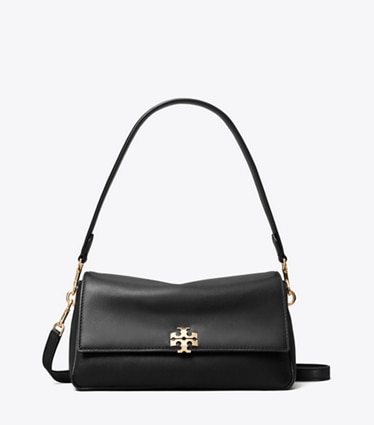 Tory Burch designer shoulder bags Small Charlie Shoulder Bag in Black front