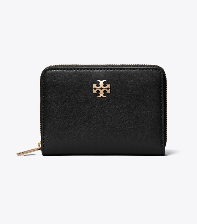 Tory Burch designer wallets Small Charlie Zip-Around Wallet in Black front