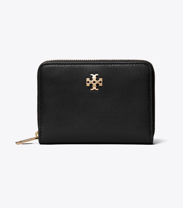 Tory Burch designer wallets Small Charlie Zip-Around Wallet in Black front