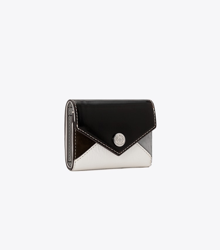 Tory Burch designer 財布 カラーブロック エンベロープ スモール ウォレット in Aged Bark Multi angle