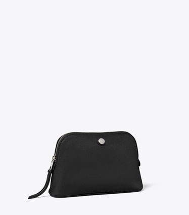 Tory Burch designer ポーチ ドーム ナイロン スモール コスメティックケース in Black angle