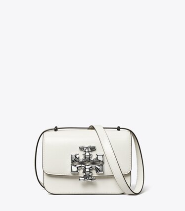 Tory Burch White & Tory Navy Basket-Weave Open-Dome Robinson Satchel, Best  Price and Reviews