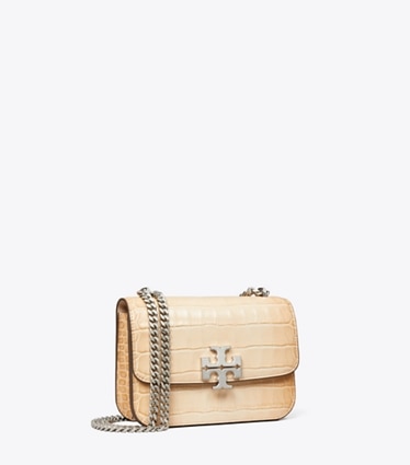 Tory Burch designer sacs porté épaule Small Eleanor Croc-Embossed Bag in Pale Blush angle