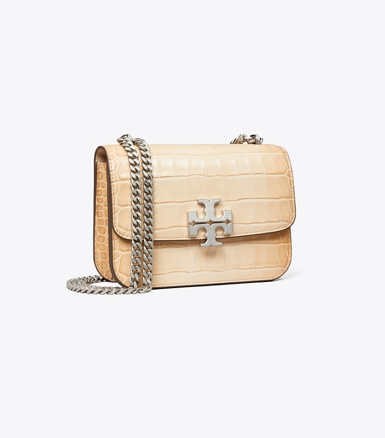 Tory Burch designer shoulder bags Small Eleanor Croc-Embossed Bag in Pale Blush angle