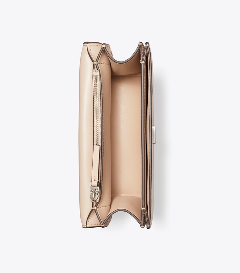 Tory Burch designer shoulder bags Small Eleanor Croc-Embossed Bag in Pale Blush overhead