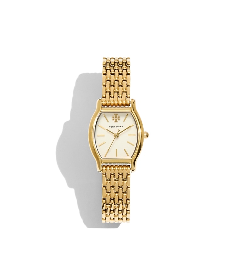 Tory Burch designer strap watches Small Eleanor Curve Watch in IVORY/GOLD additional