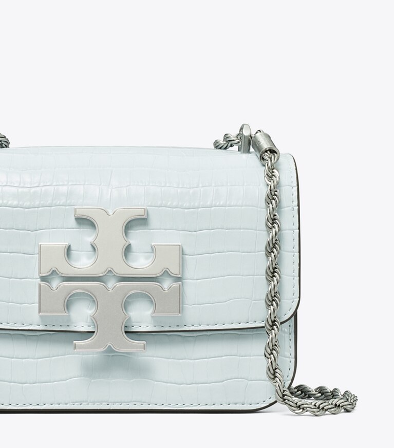 Tory Burch designer shoulder bags Small Eleanor Embossed Bag in Blue Mist angle