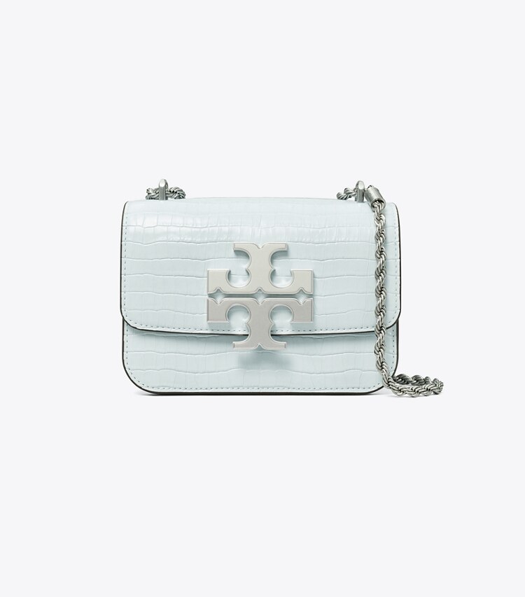 Tory Burch designer shoulder bags Small Eleanor Embossed Bag in Blue Mist front