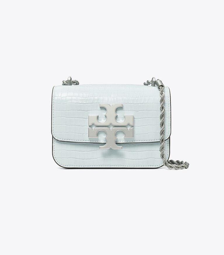 Tory Burch designer shoulder bags Small Eleanor Embossed Bag in Blue Mist angle