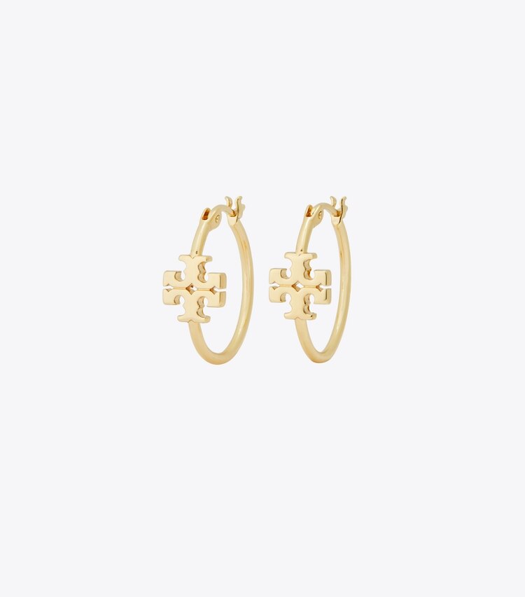 Tory Burch designer ohrringe Small Eleanor Hoop Earring in Tory Gold front