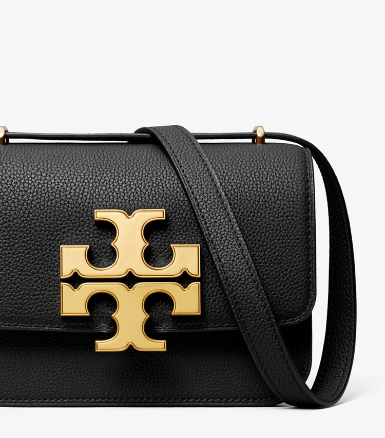 Tory Burch designer ショルダーバッグ エレノア ペブルド スモールバッグ in Black ディテール
