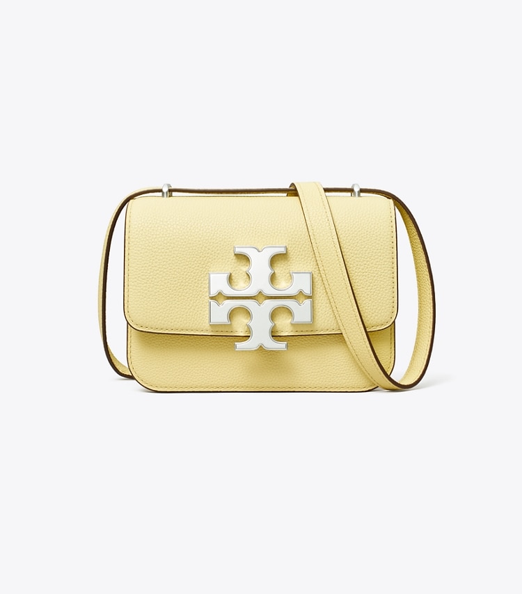 Tory Burch designer shoulder bags Small Eleanor Pebbled Bag in Lemon Sugar front