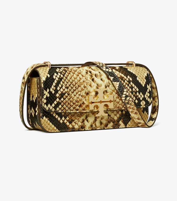 Tory Burch designer shoulder bags Small Eleanor Rectangular Bag in Coriander / Black Multi angle