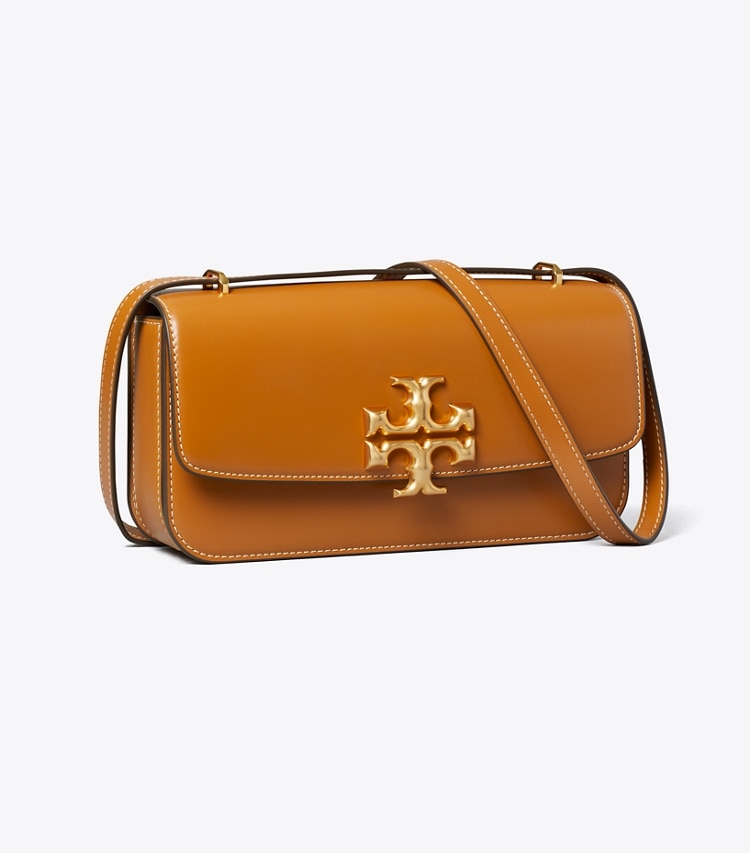 Tory Burch designer shoulder bags Small Eleanor Rectangular Bag in Malt Whiskey angle