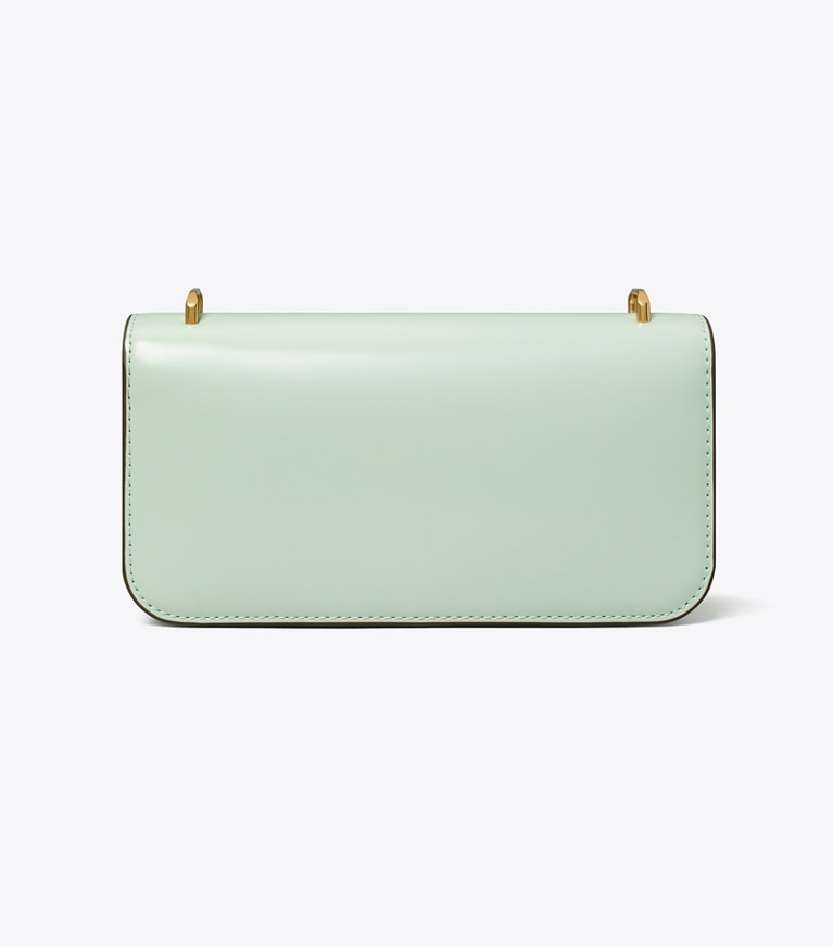 Tory Burch designer shoulder bags Small Eleanor Rectangular Bag in Mint angle