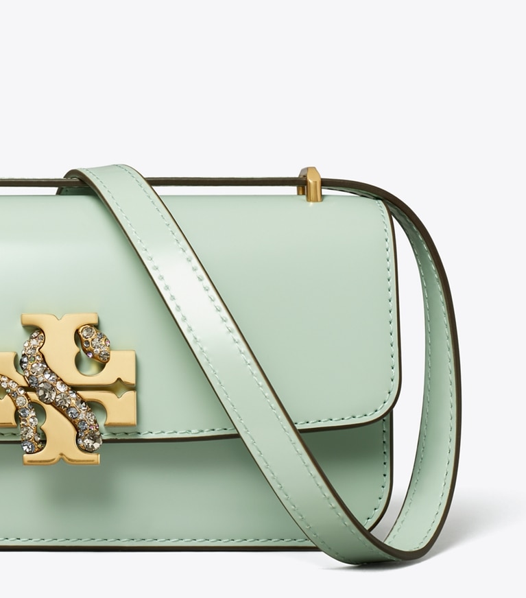 Tory Burch designer shoulder bags Small Eleanor Rectangular Bag in Mint angle