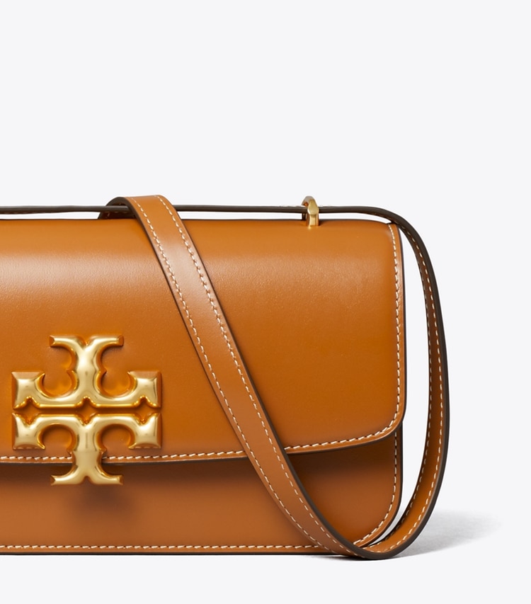 Tory Burch designer shoulder bags Small Eleanor Rectangular Bag in Malt Whiskey detail