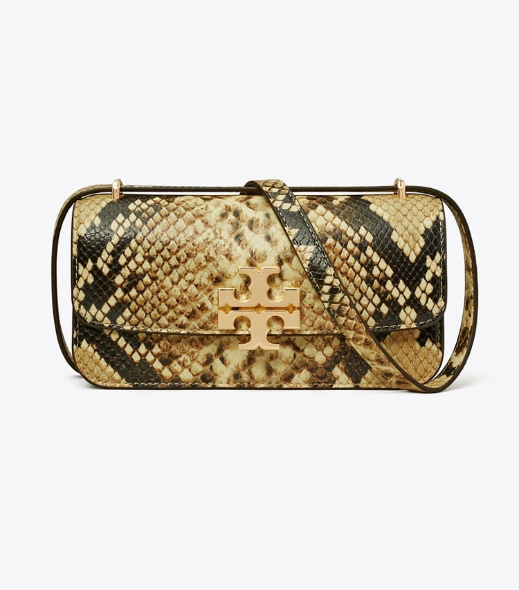 Tory Burch designer shoulder bags Small Eleanor Rectangular Bag in Coriander / Black Multi front