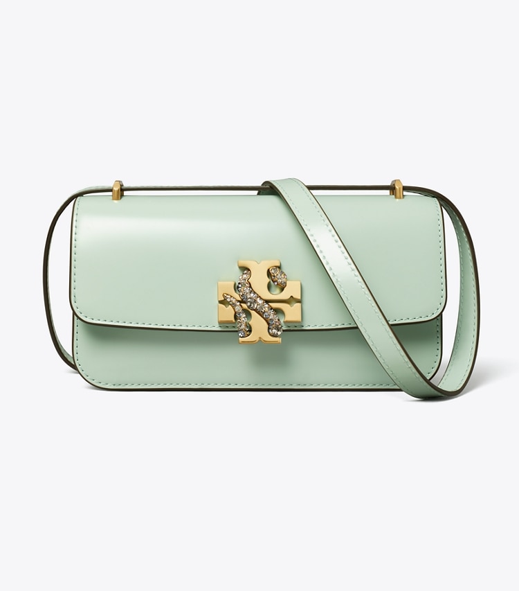 Tory Burch designer shoulder bags Small Eleanor Rectangular Bag in Mint front
