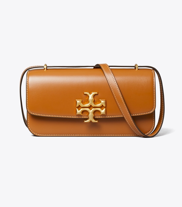 Tory Burch designer shoulder bags Small Eleanor Rectangular Bag in Malt Whiskey front