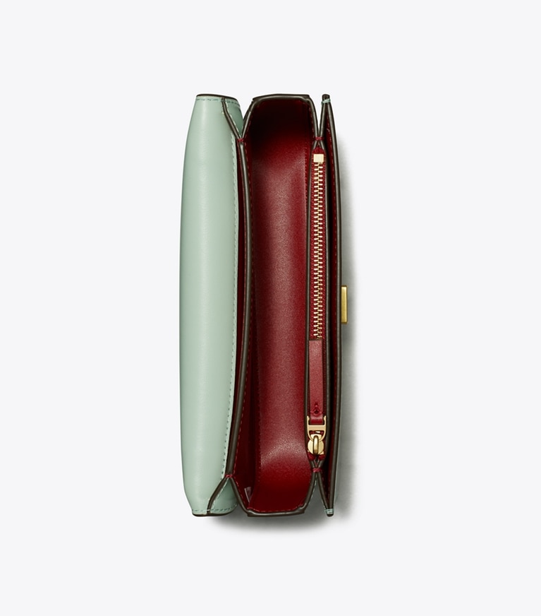 Tory Burch designer shoulder bags Small Eleanor Rectangular Bag in Mint angle