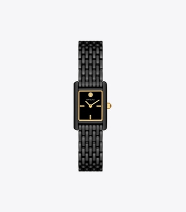 Tory Burch designer strap watches Small Eleanor Watch in BLACK/BLACK IP/GOLD front