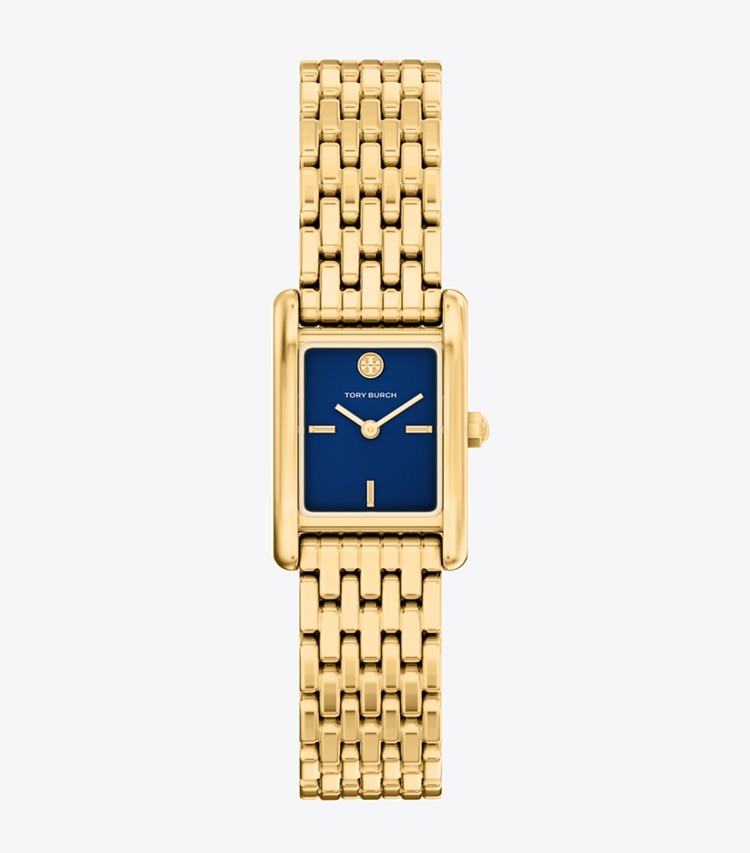 Tory Burch designer strap watches Small Eleanor Watch in NAVY/GOLD front