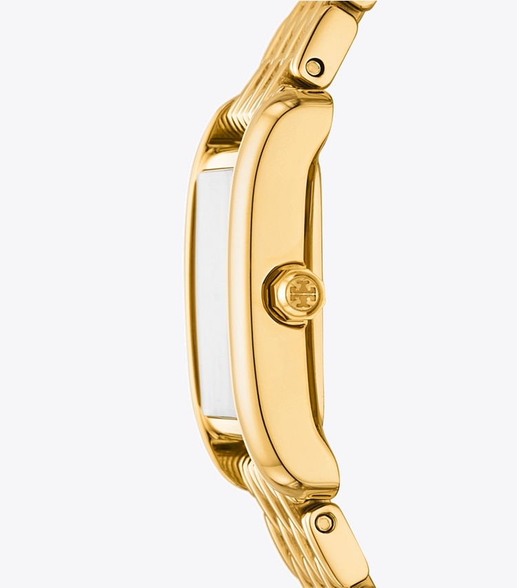 Tory Burch designer strap watches Small Eleanor Watch in LIGHT PINK/GOLD side