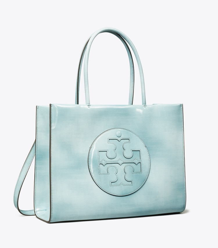 Tory Burch designer tote bags Small Ella Bio Brush-Off Tote in Northern Blue angle