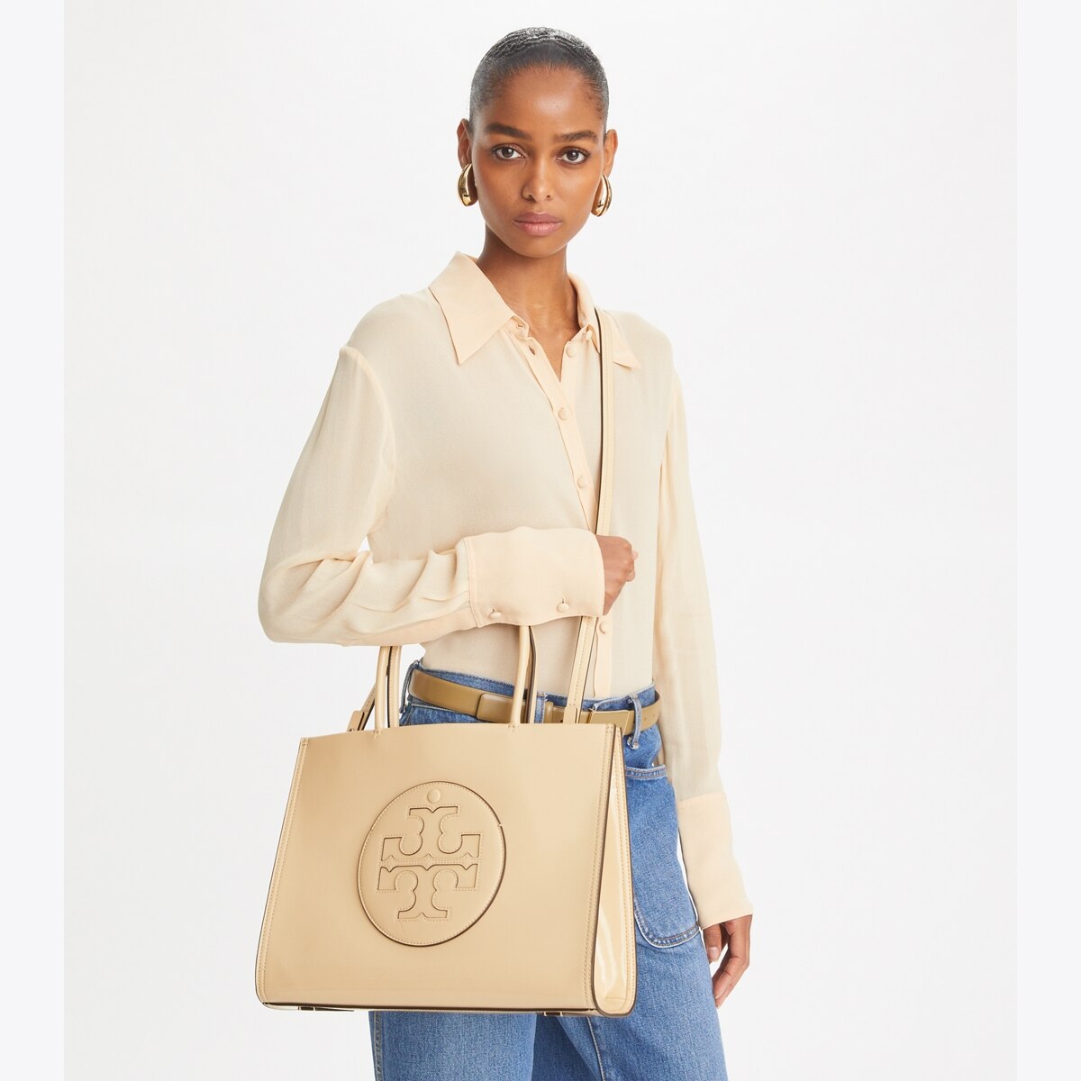Small Ella Bio Patent Tote: Women's Handbags | Tote Bags