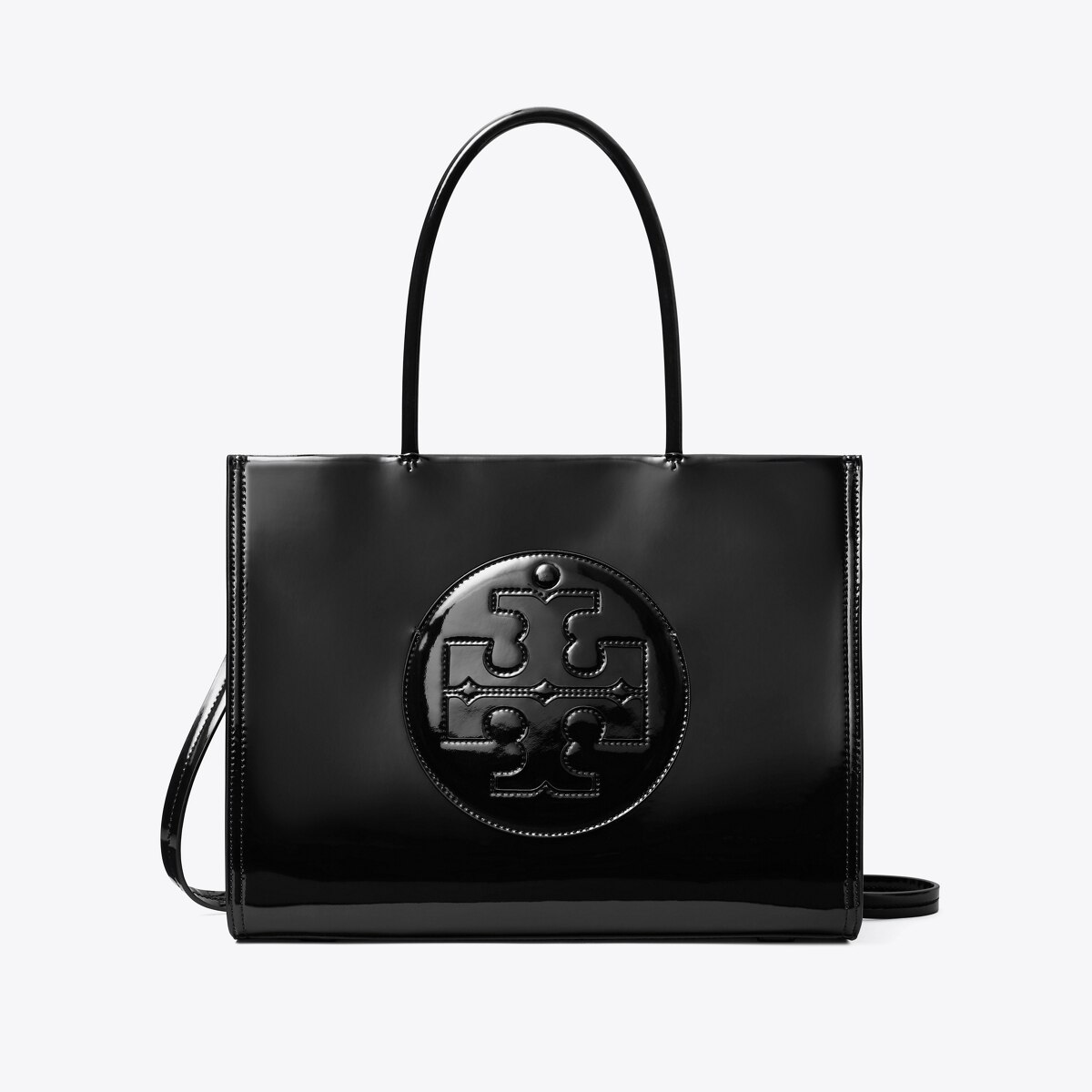 TORY selling BURCH Ella Mini Nylon Shoulder Tote BLACK Patent