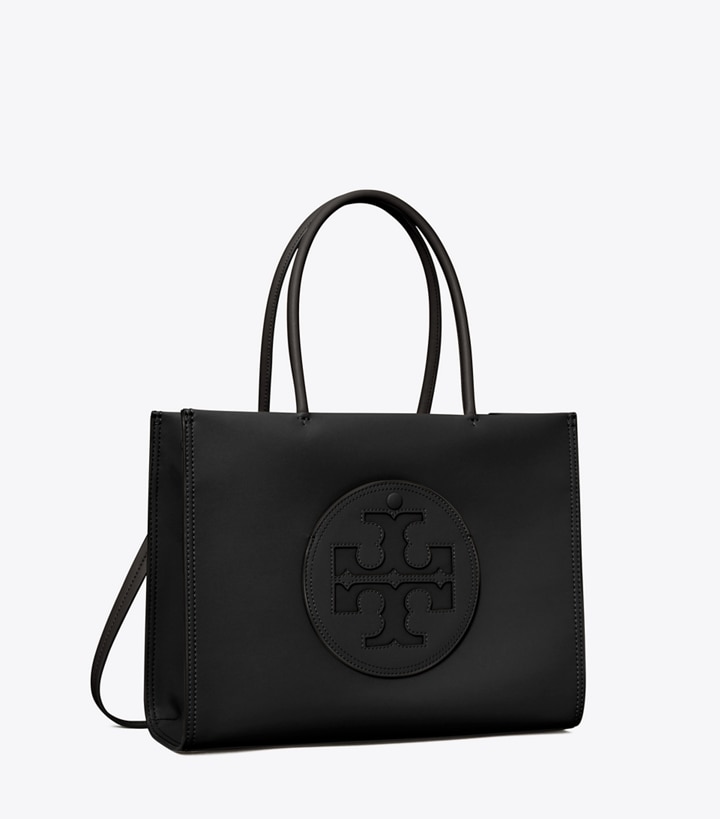 Tory Burch designer tote bags Small Ella Bio Tote in Black angle