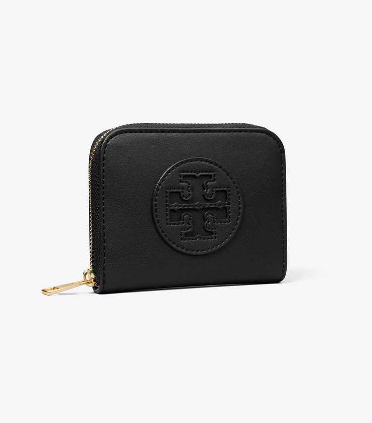 Tory Burch designer wallets Small Ella Bio Zip Wallet in Black angle