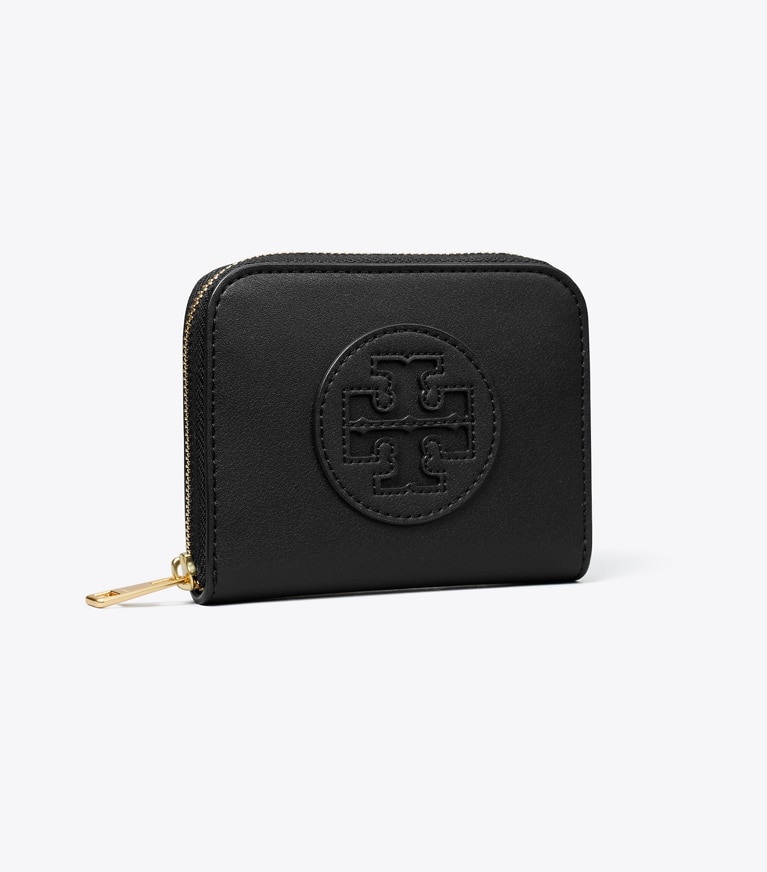 Tory Burch designer wallets Small Ella Bio Zip Wallet in Black angle