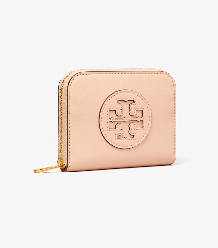 Tory Burch designer wallets Small Ella Bio Zip Wallet in Blush angle