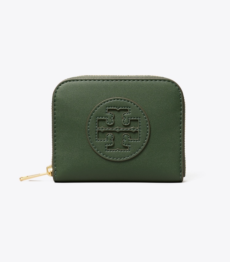 Tory Burch designer wallets Small Ella Bio Zip Wallet in Basil front