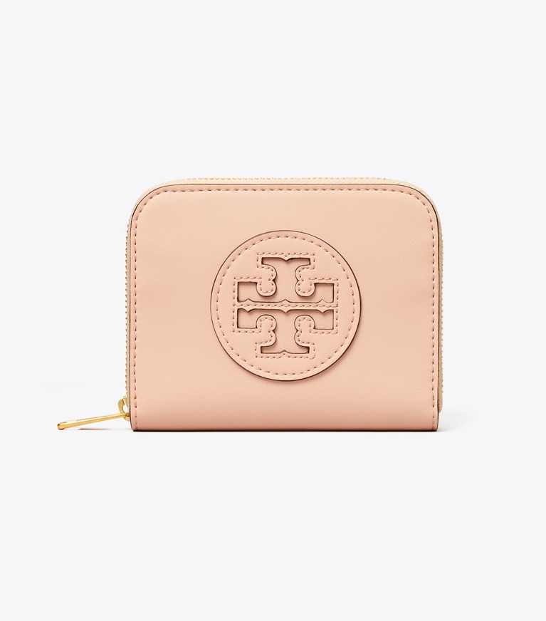 Tory Burch designer wallets Small Ella Bio Zip Wallet in Blush angle
