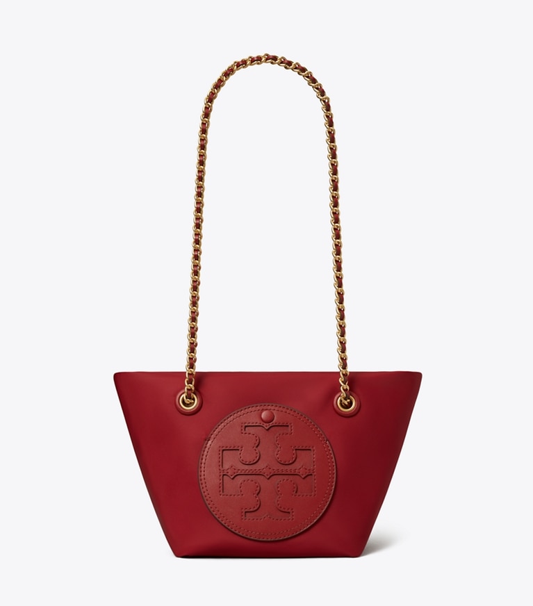 Tory Burch designer crossbody bags Small Ella Chain Crossbody in Bartlett Red angle