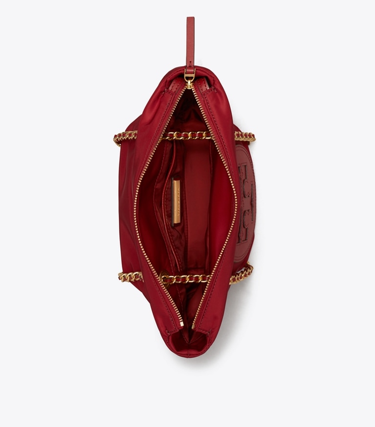 Tory Burch designer crossbody bags Small Ella Chain Crossbody in Bartlett Red angle