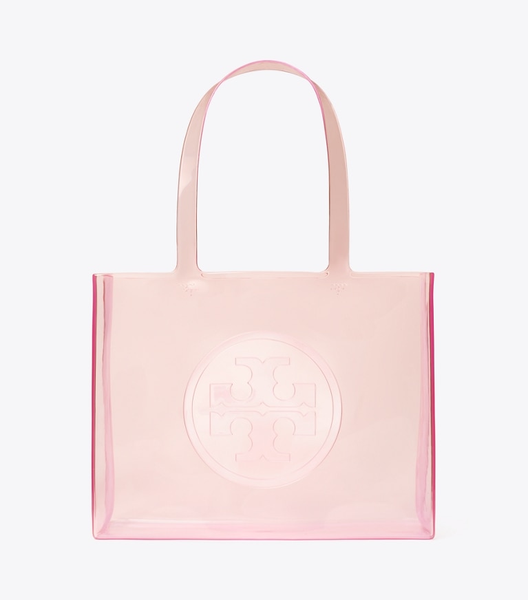 Tory Burch designer tote bags Small Ella Clear Tote in Flamingo Pink front
