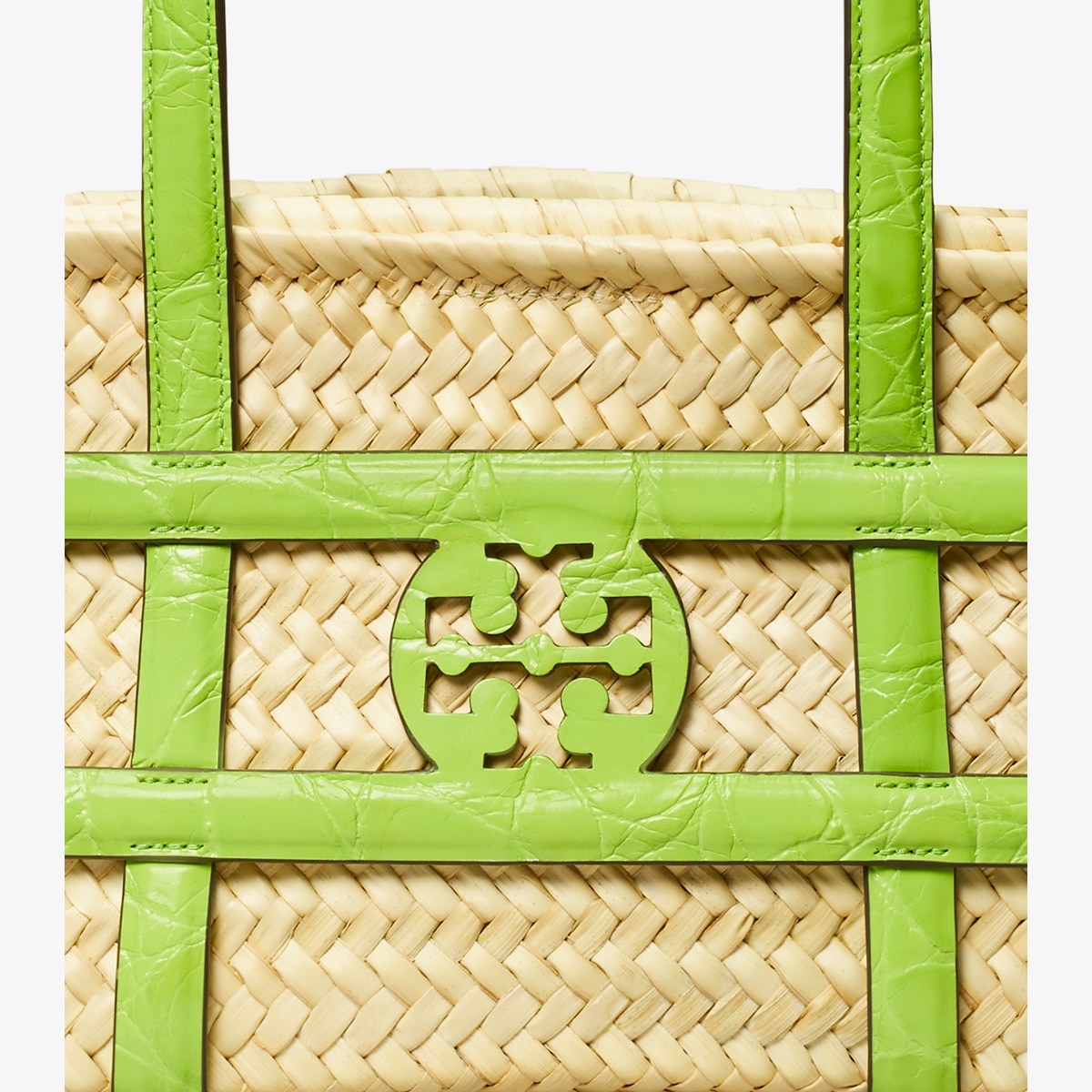 TORY BURCH トリーバーチ ストローポーチ ELLA small-ella-croc-embossed-straw