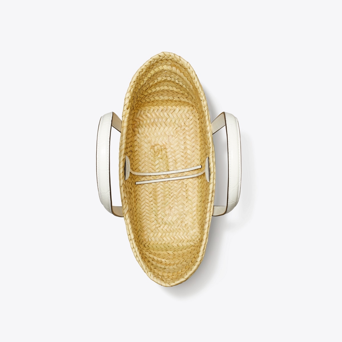 Small Ella Croc-Embossed Straw Basket: Women's Designer Tote