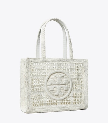 Small Ella Croc-Embossed Straw Basket: Women's Designer Tote