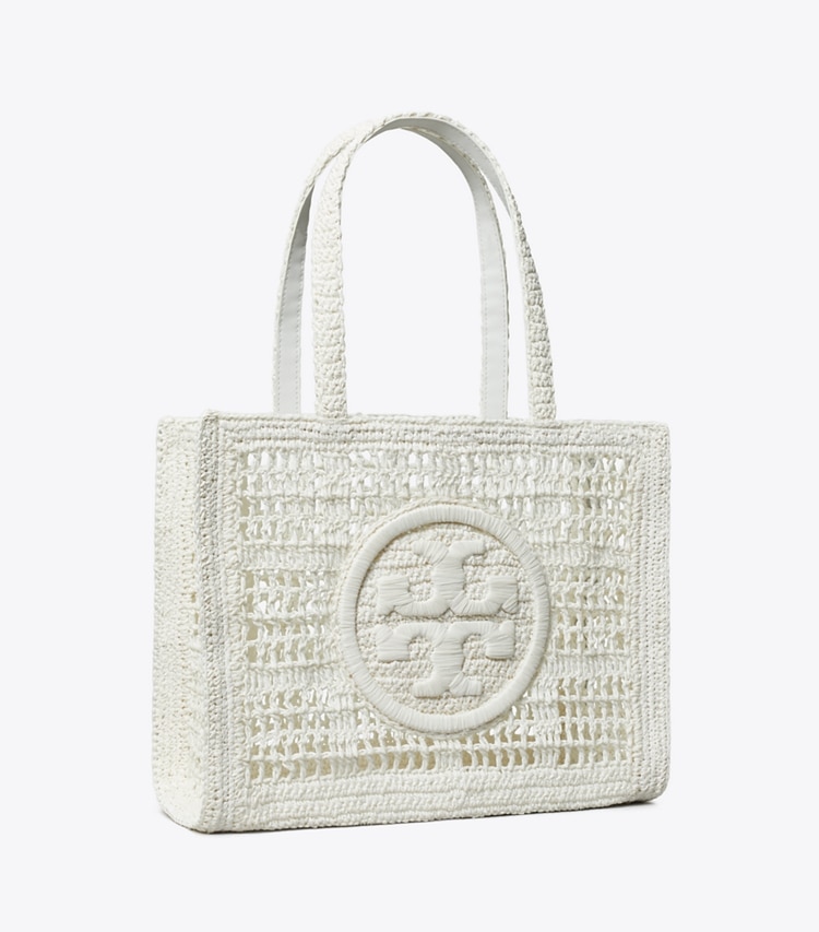 Tory Burch designer tote bags Small Ella Hand-Crocheted Tote in White angle