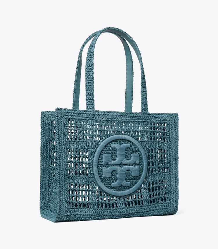 Tory Burch designer トートバッグ エラ ハンドクロシェ スモールトート in Deep Slate angle