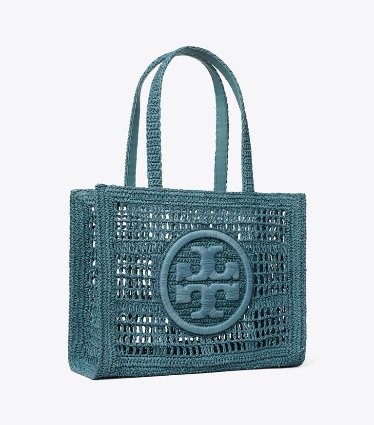 Tory Burch designer トートバッグ エラ ハンドクロシェ スモールトート in Deep Slate angle