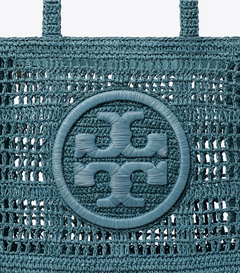Tory Burch designer トートバッグ エラ ハンドクロシェ スモールトート in Deep Slate angle
