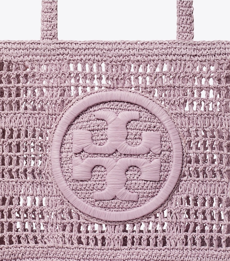 Tory Burch designer tote bags Small Ella Hand-Crocheted Tote in Pale Purple detail